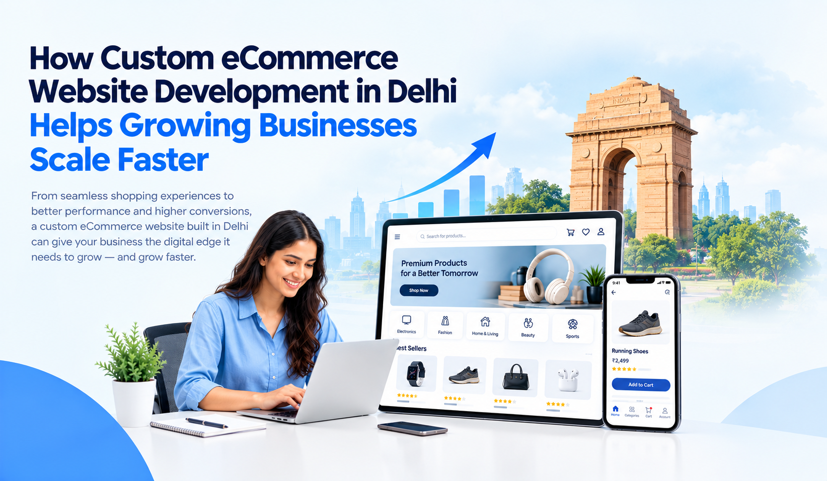 How Custom eCommerce Website Development in Delhi Helps Growing Businesses Scale Faster